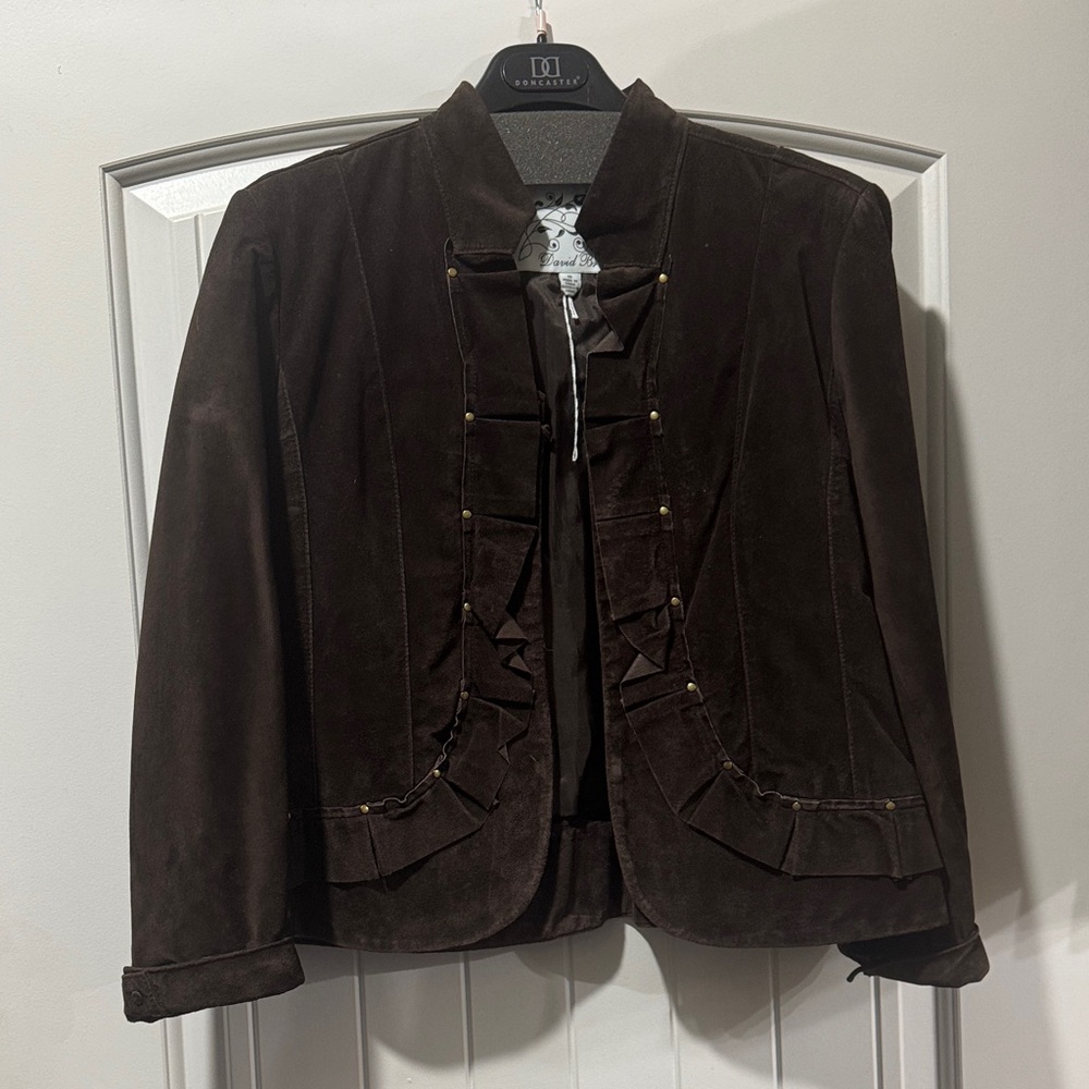 Vintage Suege Dark Brown Women's Jacket